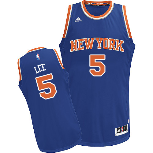 2017 NBA New York Knicks #5 Lee blue jersey